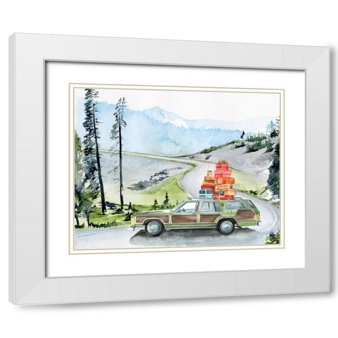 Holiday Vacation II White Modern Wood Framed Art Print with Double Matting by Parker, Jennifer Paxton