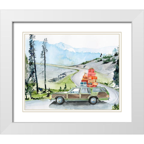 Holiday Vacation II White Modern Wood Framed Art Print with Double Matting by Parker, Jennifer Paxton