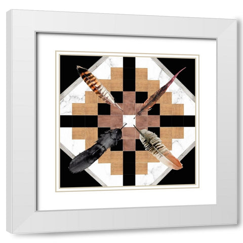 Santa Fe Skulls II White Modern Wood Framed Art Print with Double Matting by Parker, Jennifer Paxton