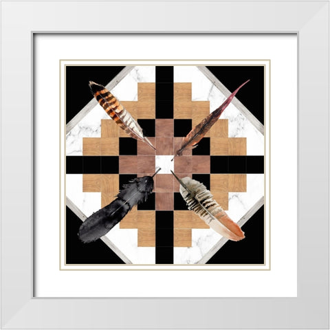 Santa Fe Skulls II White Modern Wood Framed Art Print with Double Matting by Parker, Jennifer Paxton