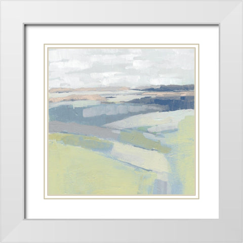 Pastel Prairie I White Modern Wood Framed Art Print with Double Matting by Parker, Jennifer Paxton