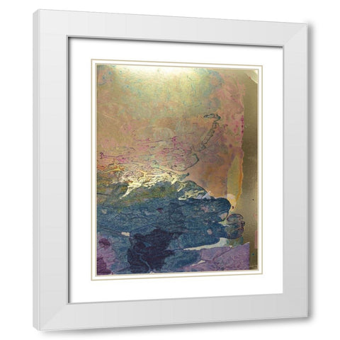 Monets Landscape I White Modern Wood Framed Art Print with Double Matting by Combs, Joyce