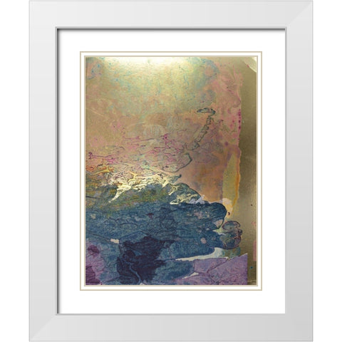 Monets Landscape I White Modern Wood Framed Art Print with Double Matting by Combs, Joyce