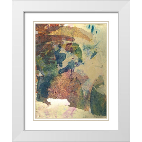 Monets Landscape II White Modern Wood Framed Art Print with Double Matting by Combs, Joyce