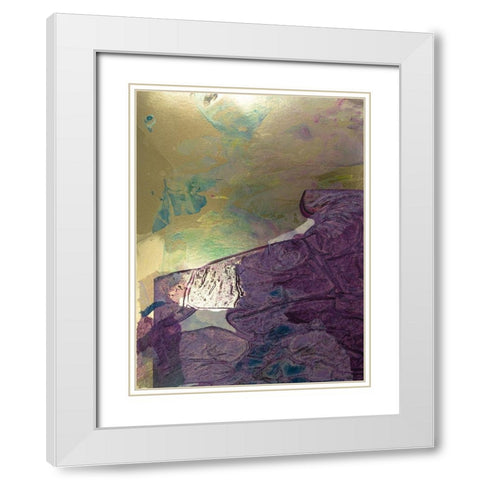 Monets Landscape IV White Modern Wood Framed Art Print with Double Matting by Combs, Joyce