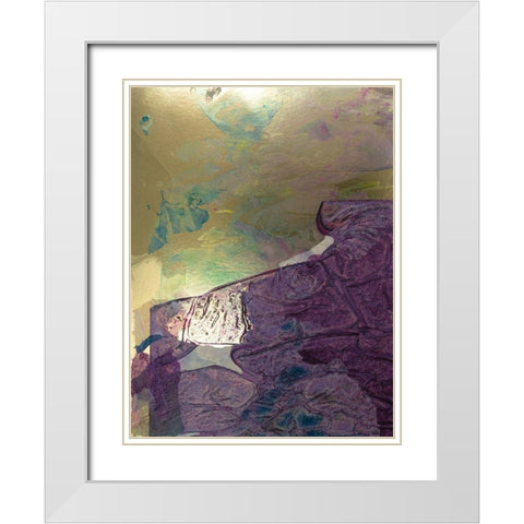 Monets Landscape IV White Modern Wood Framed Art Print with Double Matting by Combs, Joyce