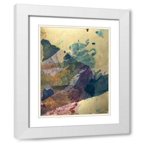 Monets Landscape VI White Modern Wood Framed Art Print with Double Matting by Combs, Joyce
