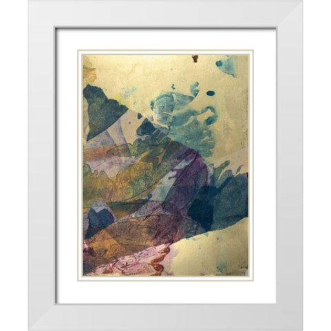 Monets Landscape VI White Modern Wood Framed Art Print with Double Matting by Combs, Joyce