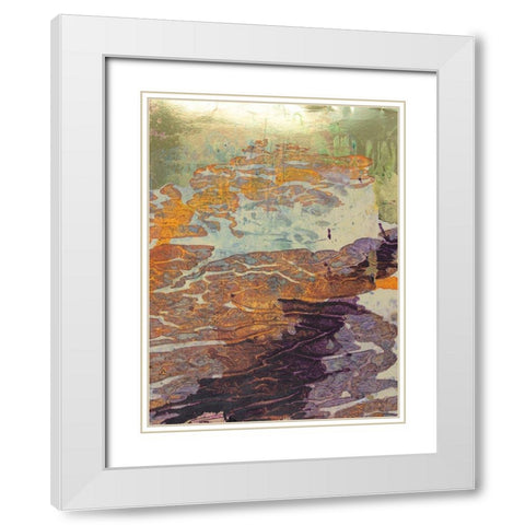 Monets Landscape VII White Modern Wood Framed Art Print with Double Matting by Combs, Joyce
