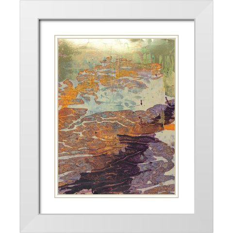 Monets Landscape VII White Modern Wood Framed Art Print with Double Matting by Combs, Joyce