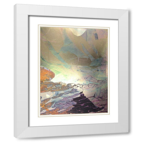 Monets Landscape VIII White Modern Wood Framed Art Print with Double Matting by Combs, Joyce