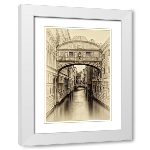Vintage Venice I White Modern Wood Framed Art Print with Double Matting by Head, Danny