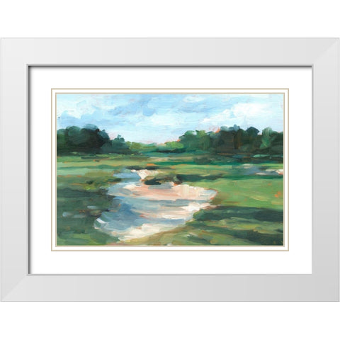 Golf Course Study I White Modern Wood Framed Art Print with Double Matting by Harper, Ethan