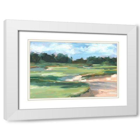 Golf Course Study II White Modern Wood Framed Art Print with Double Matting by Harper, Ethan
