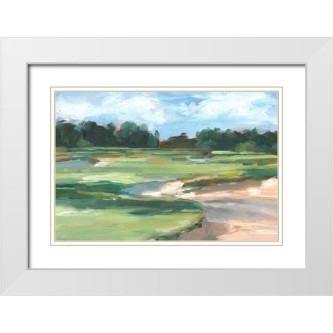 Golf Course Study II White Modern Wood Framed Art Print with Double Matting by Harper, Ethan