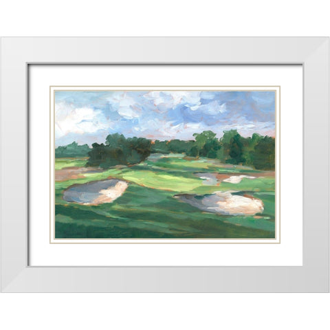Golf Course Study III White Modern Wood Framed Art Print with Double Matting by Harper, Ethan