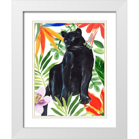Panthers Paradise I White Modern Wood Framed Art Print with Double Matting by Warren, Annie