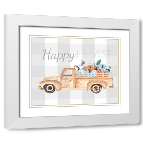 Happy Harvest I White Modern Wood Framed Art Print with Double Matting by Warren, Annie