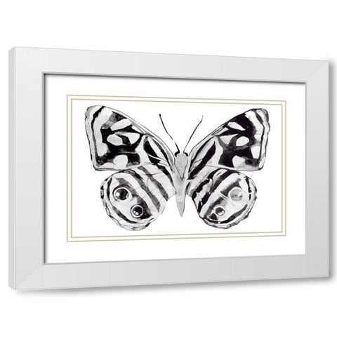 Monochrome Wings Whole II White Modern Wood Framed Art Print with Double Matting by Warren, Annie