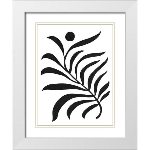 Matisse Fern I White Modern Wood Framed Art Print with Double Matting by Green, Jacob
