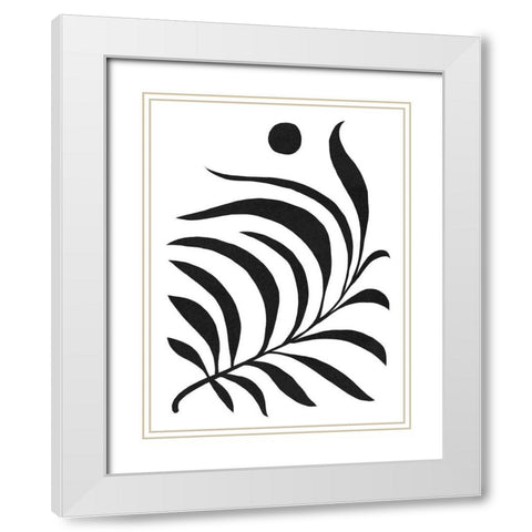 Matisse Fern II White Modern Wood Framed Art Print with Double Matting by Green, Jacob