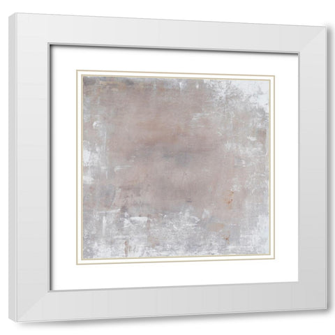Subtle Texture I White Modern Wood Framed Art Print with Double Matting by OToole, Tim