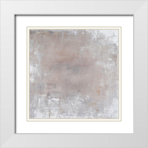 Subtle Texture I White Modern Wood Framed Art Print with Double Matting by OToole, Tim