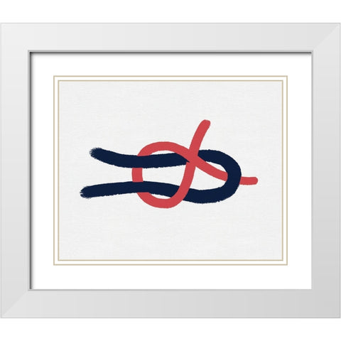 Sailing Knot I White Modern Wood Framed Art Print with Double Matting by Green, Jacob