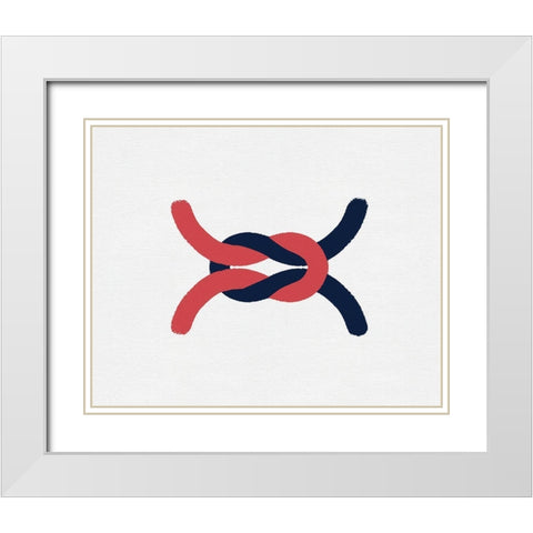 Sailing Knot III White Modern Wood Framed Art Print with Double Matting by Green, Jacob