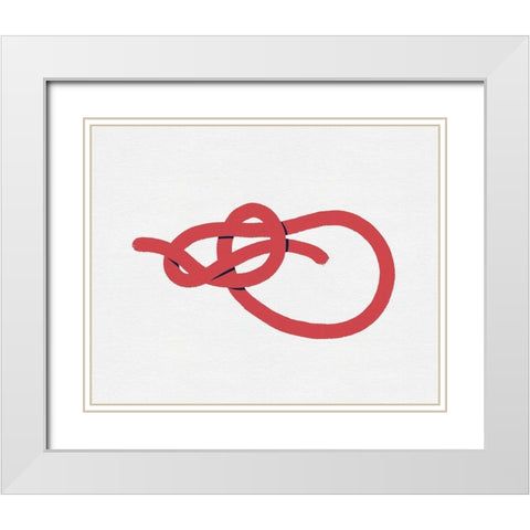 Sailing Knot IV White Modern Wood Framed Art Print with Double Matting by Green, Jacob