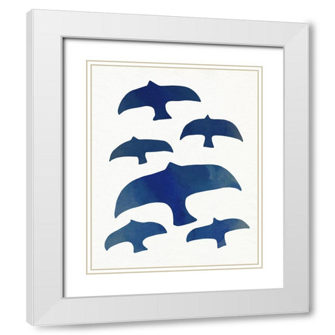 Matisse Seagulls II White Modern Wood Framed Art Print with Double Matting by Caroline, Emma