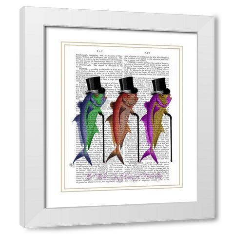 Gentleman of Fisherton White Modern Wood Framed Art Print with Double Matting by Fab Funky