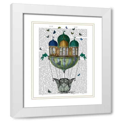 Butterfly House White Modern Wood Framed Art Print with Double Matting by Fab Funky