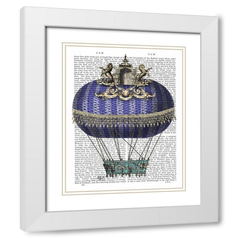 Baroque Fantasy Balloon 4 White Modern Wood Framed Art Print with Double Matting by Fab Funky