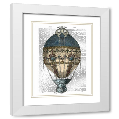 Baroque Fantasy Balloon 1 White Modern Wood Framed Art Print with Double Matting by Fab Funky