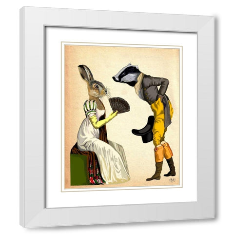 Look of Love White Modern Wood Framed Art Print with Double Matting by Fab Funky