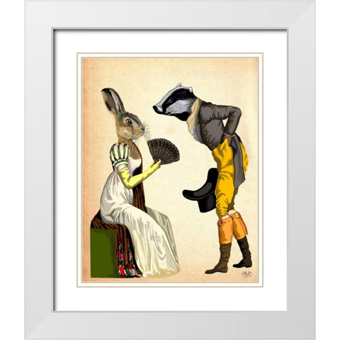 Look of Love White Modern Wood Framed Art Print with Double Matting by Fab Funky