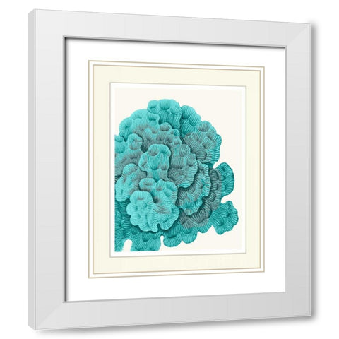 Blue Underwater Scenes 2 e White Modern Wood Framed Art Print with Double Matting by Fab Funky