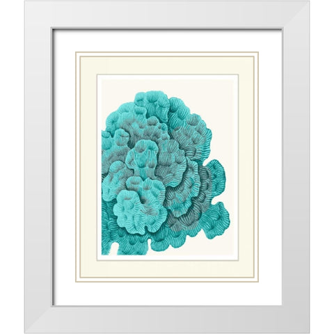 Blue Underwater Scenes 2 e White Modern Wood Framed Art Print with Double Matting by Fab Funky