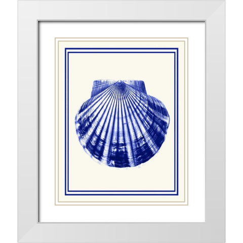 Mixed Nautical Blue on Cream d White Modern Wood Framed Art Print with Double Matting by Fab Funky