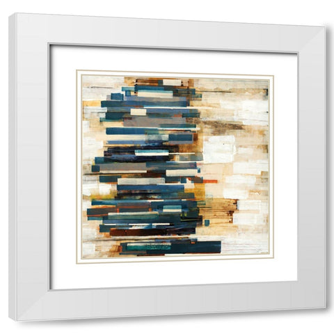 Scattered White Modern Wood Framed Art Print with Double Matting by Henry, Alexys