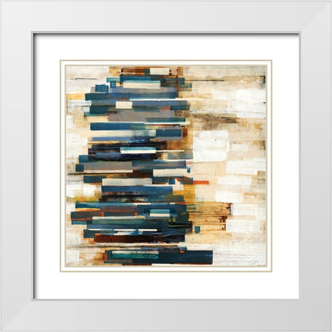 Scattered White Modern Wood Framed Art Print with Double Matting by Henry, Alexys