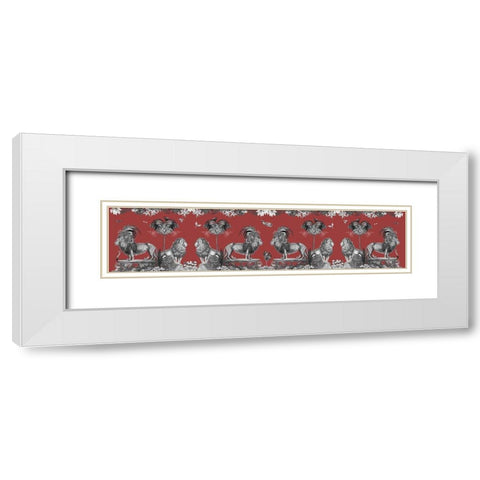 Livoris Feritas Lion Design, Whole White Modern Wood Framed Art Print with Double Matting by Fab Funky