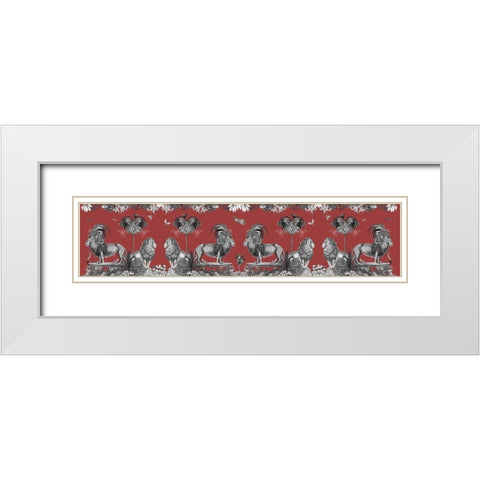 Livoris Feritas Lion Design, Whole White Modern Wood Framed Art Print with Double Matting by Fab Funky