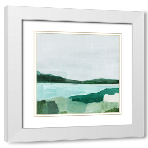 Secret Beach I White Modern Wood Framed Art Print with Double Matting by Warren, Annie