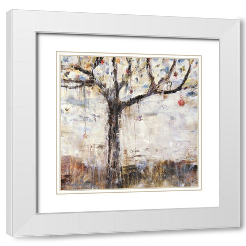 The Charming Tree White Modern Wood Framed Art Print with Double Matting by Maas, Jodi