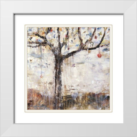 The Charming Tree White Modern Wood Framed Art Print with Double Matting by Maas, Jodi