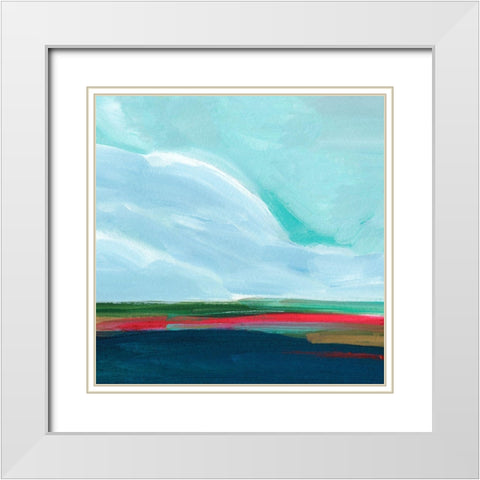 Cloud over Crimson I White Modern Wood Framed Art Print with Double Matting by Warren, Annie