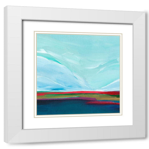 Cloud over Crimson II White Modern Wood Framed Art Print with Double Matting by Warren, Annie