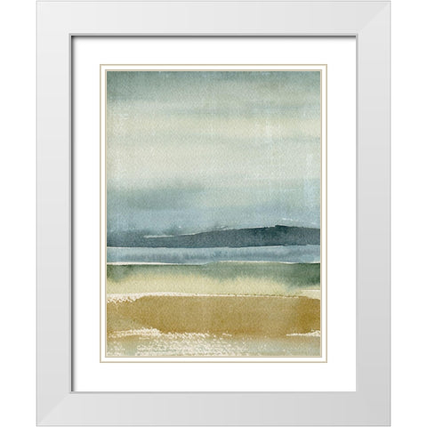 Ochre Outlook I White Modern Wood Framed Art Print with Double Matting by Warren, Annie